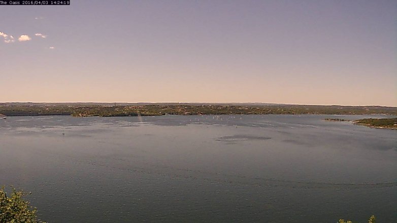 Lake Travis webcam, April 3, 2016 1:30 PM CT