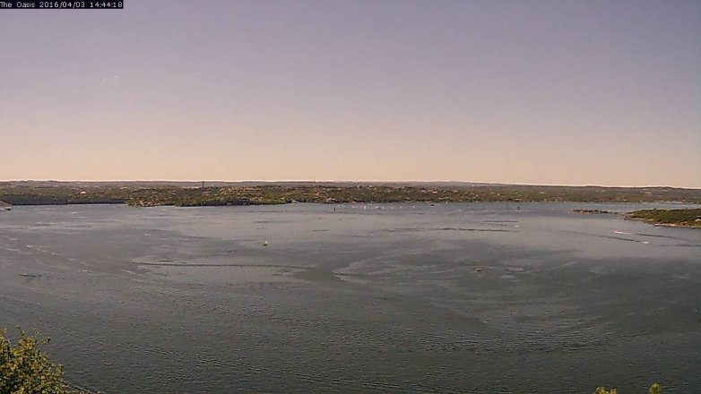 Lake Travis webcam, April 3, 2016 1:50 PM CT
