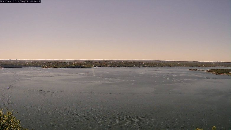 Lake Travis webcam, April 3, 2016 2:30 PM CT