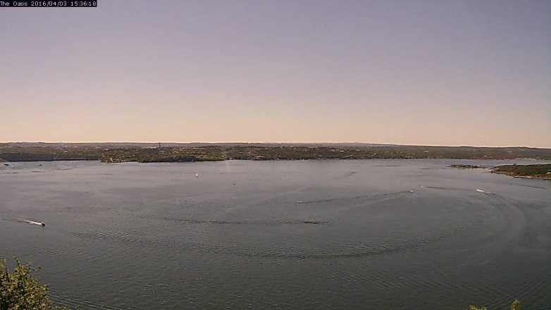 Lake Travis webcam, April 3, 2016 2:40 PM CT