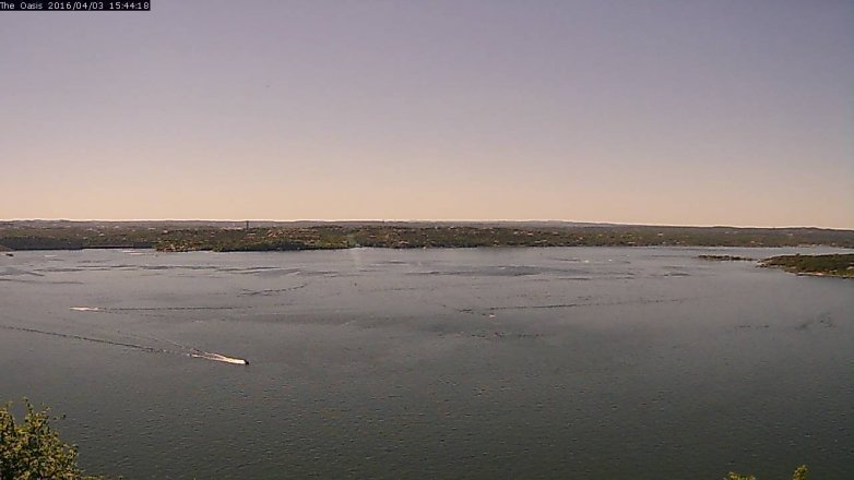 Lake Travis webcam, April 3, 2016 2:50 PM CT