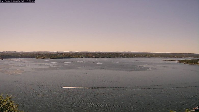 Lake Travis webcam, April 3, 2016 3:00 PM CT