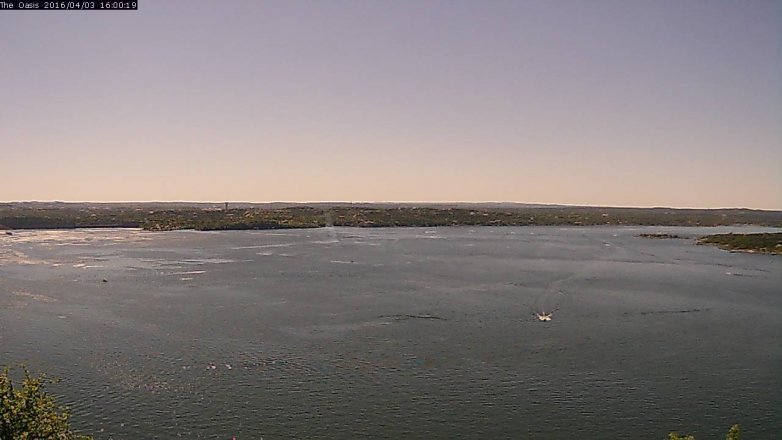 Lake Travis webcam, April 3, 2016 3:10 PM CT