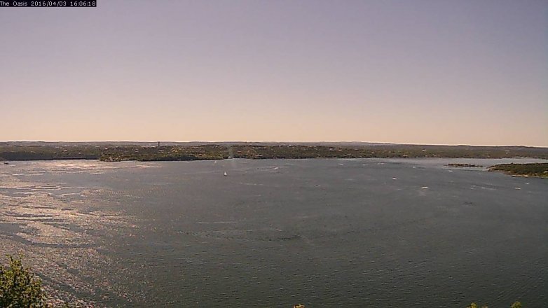 Lake Travis webcam, April 3, 2016 3:15 PM CT