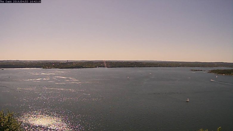 Lake Travis webcam, April 3, 2016 3:50 PM CT