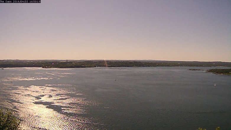Lake Travis webcam, April 3, 2016 3:55 PM CT