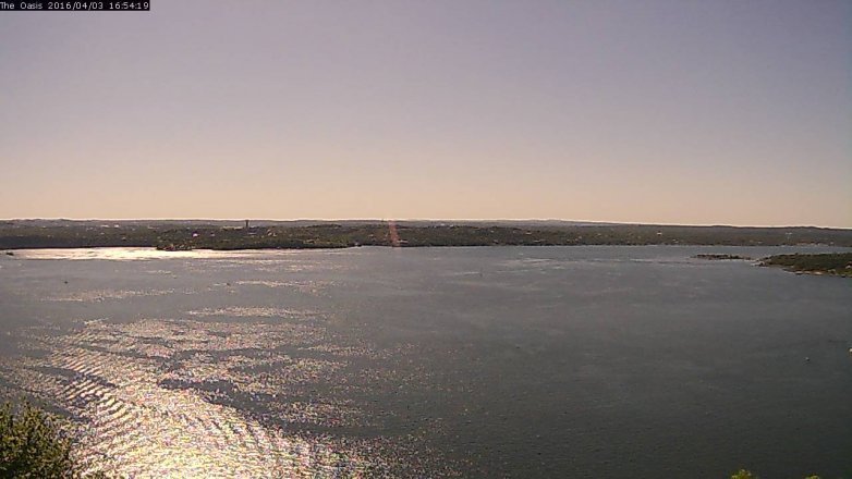 Lake Travis webcam, April 3, 2016 4:00 PM CT