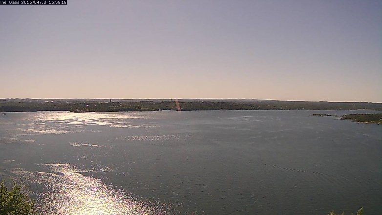 Lake Travis webcam, April 3, 2016 4:05 PM CT