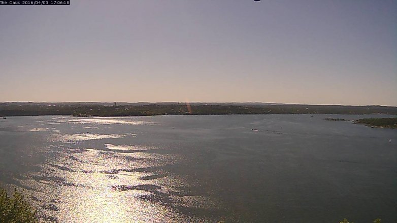 Lake Travis webcam, April 3, 2016 4:10 PM CT