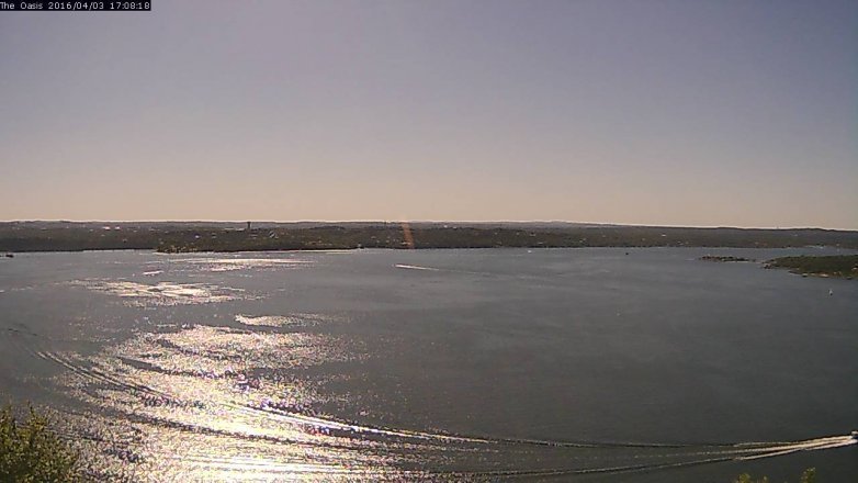 Lake Travis webcam, April 3, 2016 4:15 PM CT