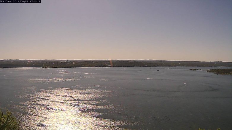 Lake Travis webcam, April 3, 2016 4:20 PM CT