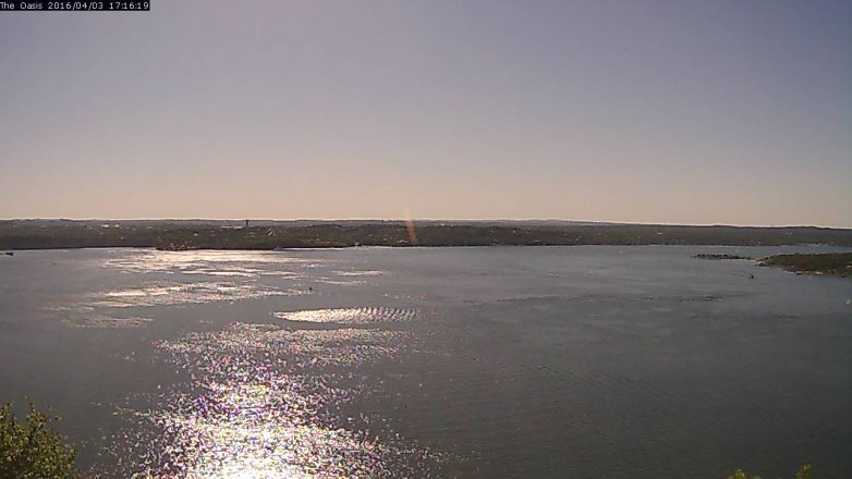 Lake Travis webcam, April 3, 2016 4:25 PM CT