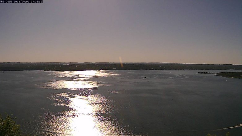 Lake Travis webcam, April 3, 2016 4:45 PM CT
