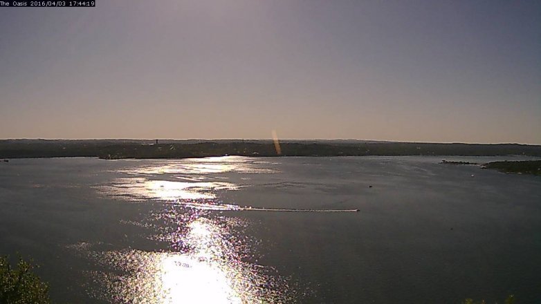 Lake Travis webcam, April 3, 2016 4:50 PM CT
