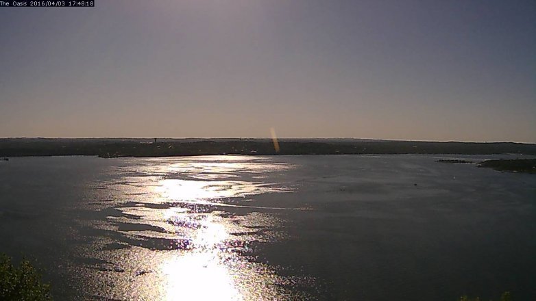 Lake Travis webcam, April 3, 2016 4:55 PM CT