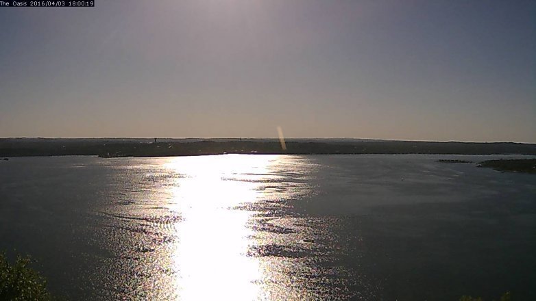 Lake Travis webcam, April 3, 2016 5:05 PM CT