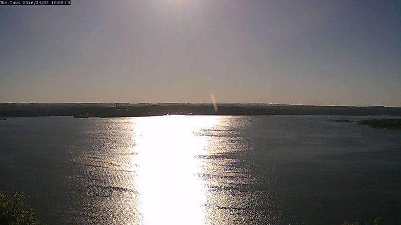 Lake Travis webcam, April 3, 2016 5:15 PM CT
