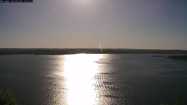 Lake Travis webcam, April 3, 2016 5:20 PM CT