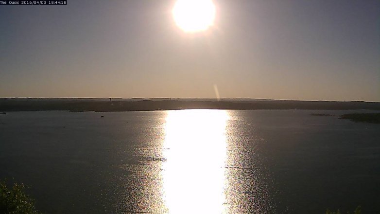 Lake Travis webcam, April 3, 2016 5:50 PM CT