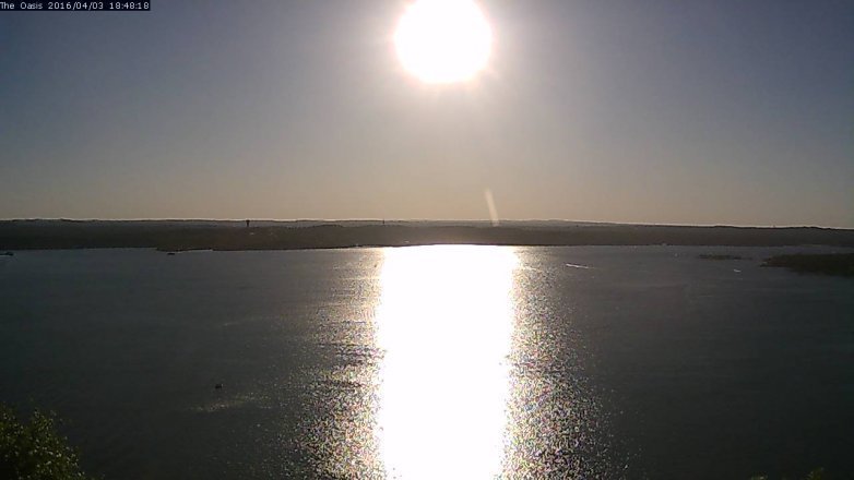 Lake Travis webcam, April 3, 2016 5:55 PM CT