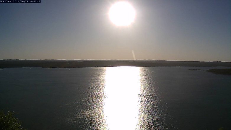 Lake Travis webcam, April 3, 2016 6:00 PM CT