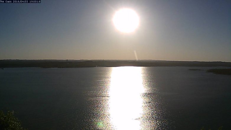 Lake Travis webcam, April 3, 2016 6:05 PM CT