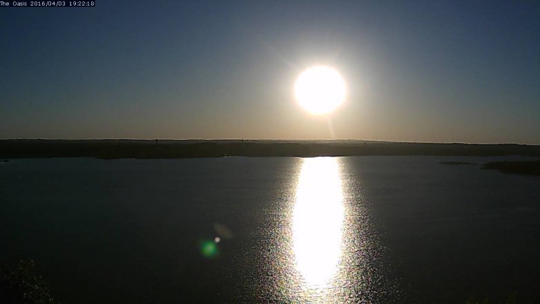Lake Travis webcam, April 3, 2016 6:30 PM CT