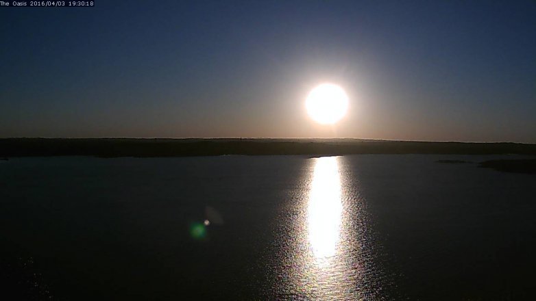 Lake Travis webcam, April 3, 2016 6:35 PM CT