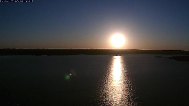 Lake Travis webcam, April 3, 2016 6:45 PM CT