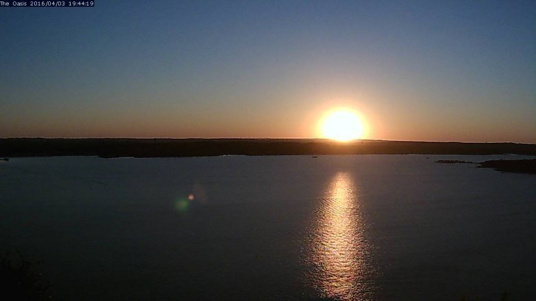 Lake Travis webcam, April 3, 2016 6:50 PM CT