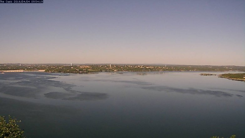 Lake Travis webcam, April 4, 2016 9:00 AM CT