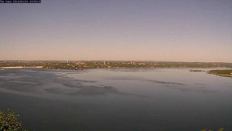 Lake Travis webcam, April 4, 2016 9:05 AM CT