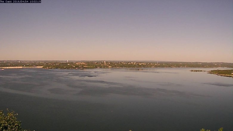 Lake Travis webcam, April 4, 2016 9:10 AM CT