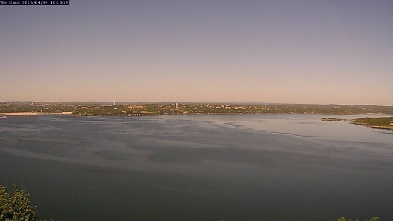 Lake Travis webcam, April 4, 2016 9:15 AM CT