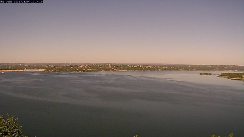 Lake Travis webcam, April 4, 2016 9:20 AM CT