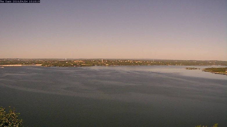 Lake Travis webcam, April 4, 2016 9:25 AM CT