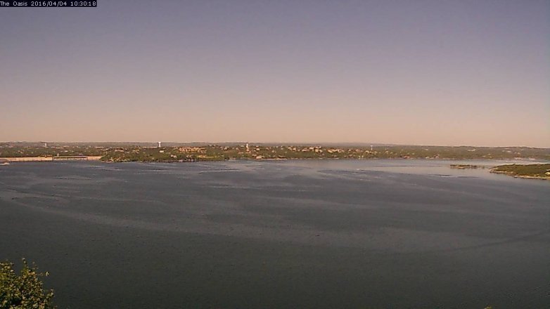 Lake Travis webcam, April 4, 2016 9:35 AM CT