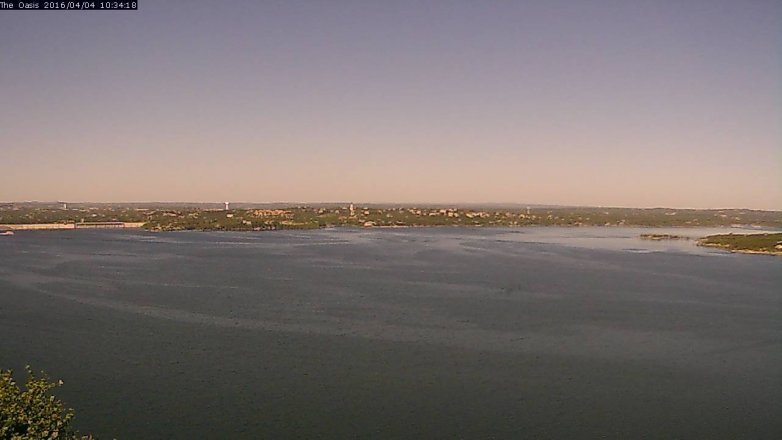 Lake Travis webcam, April 4, 2016 9:40 AM CT