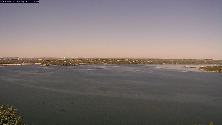 Lake Travis webcam, April 4, 2016 9:45 AM CT