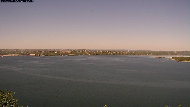Lake Travis webcam, April 4, 2016 9:50 AM CT