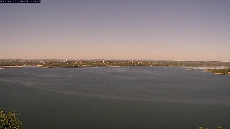 Lake Travis webcam, April 4, 2016 10:00 AM CT