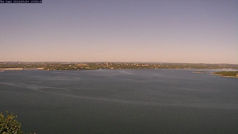 Lake Travis webcam, April 4, 2016 10:05 AM CT