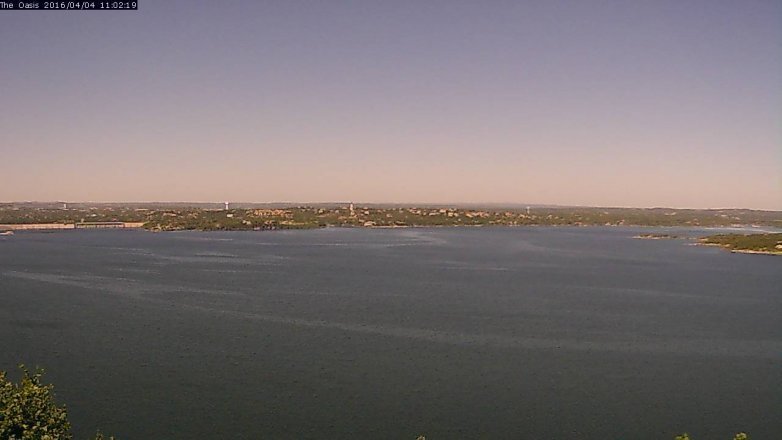 Lake Travis webcam, April 4, 2016 10:10 AM CT