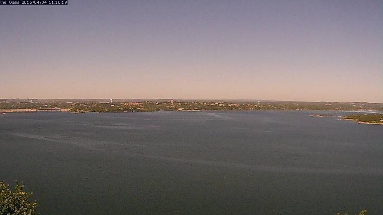Lake Travis webcam, April 4, 2016 10:15 AM CT