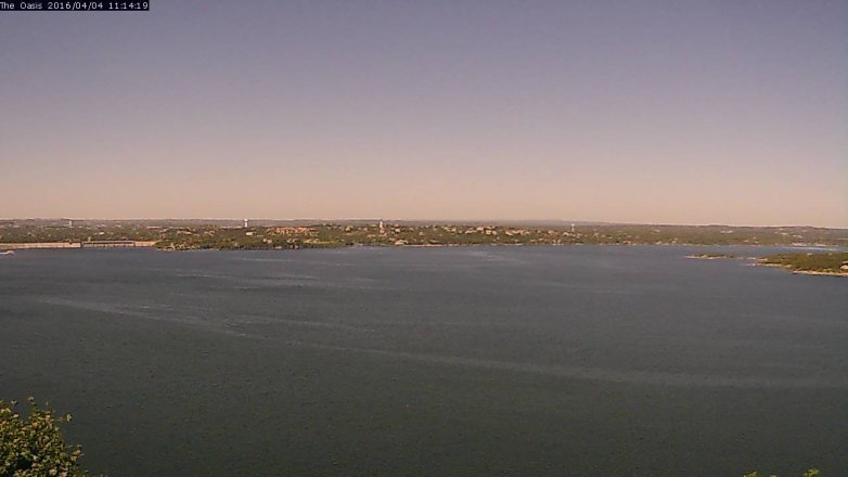 Lake Travis webcam, April 4, 2016 10:20 AM CT