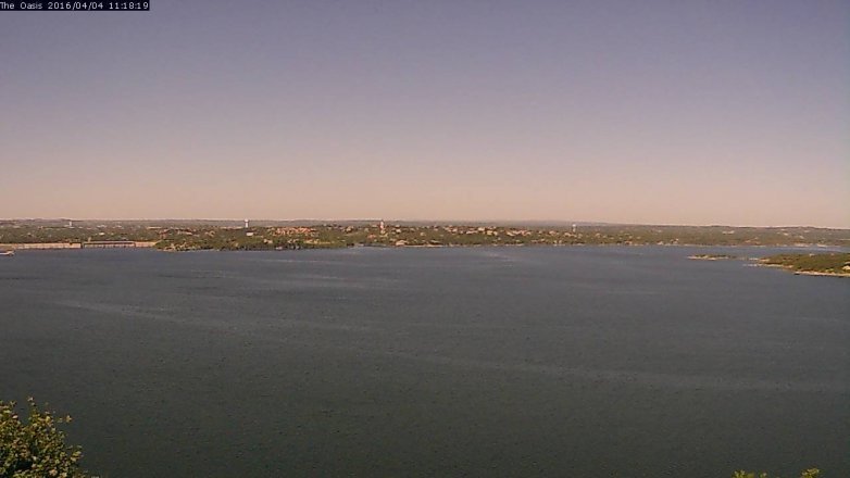 Lake Travis webcam, April 4, 2016 10:25 AM CT