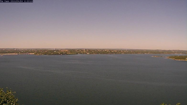 Lake Travis webcam, April 4, 2016 10:30 AM CT