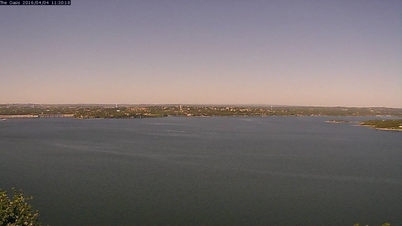 Lake Travis webcam, April 4, 2016 10:35 AM CT