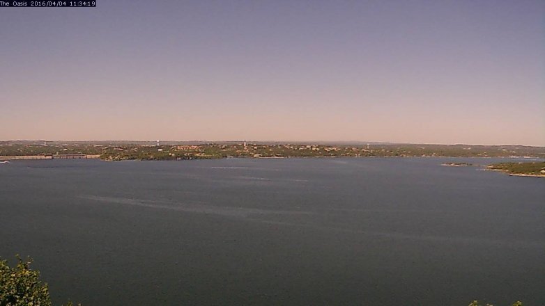 Lake Travis webcam, April 4, 2016 10:40 AM CT