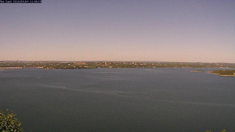 Lake Travis webcam, April 4, 2016 10:45 AM CT